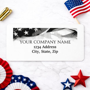 Étiquette Nom de l'entreprise Drapeau américain États-Unis