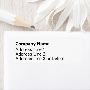 Étiquette Nom de l'entreprise Modèle d'adresse de retour en