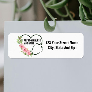 Étiquette Nom de l'infirmière étudiante-inscrite-ancienne