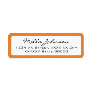 Étiquette nom de script avec bordure orange