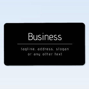 Étiquette Nom d'entreprise moderne minimaliste & autres info