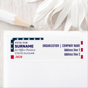 Étiquette Nom du candidat à une campagne politique personnal