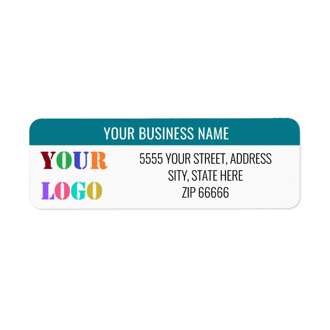 Étiquette Nom du logo personnalisé Adresse de retour Étiquet (Devant)