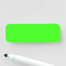 Étiquette nominative classique vert néon – Personn