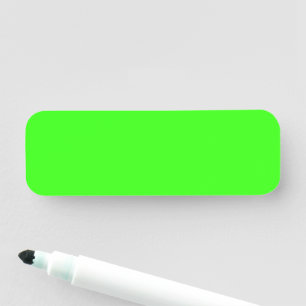 Étiquette nominative classique vert néon – Personn
