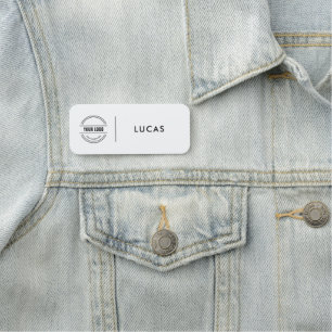 Étiquette nominative de base avec logo d'entrepris