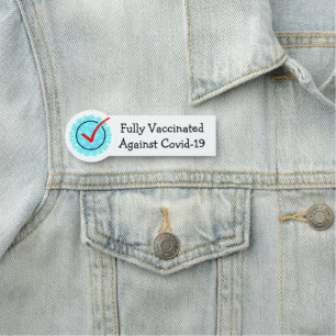 Étiquette nominative entièrement vacciné contre le