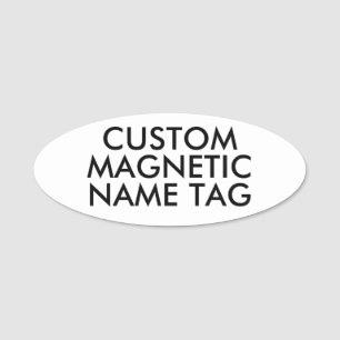 Étiquette nominative magnétique personnalisée OVAL