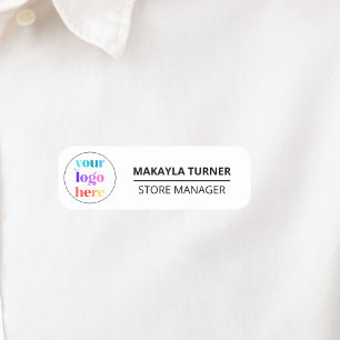 Étiquette nominative personnalisée avec logo, magn