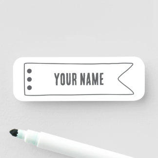 Étiquette nominative personnalisée – Cadre ruban