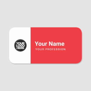 Étiquette nominative personnalisée grande avec log