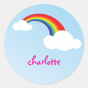 ÉTIQUETTE NOMMÉ : : autocollant d'arc-en-ciel