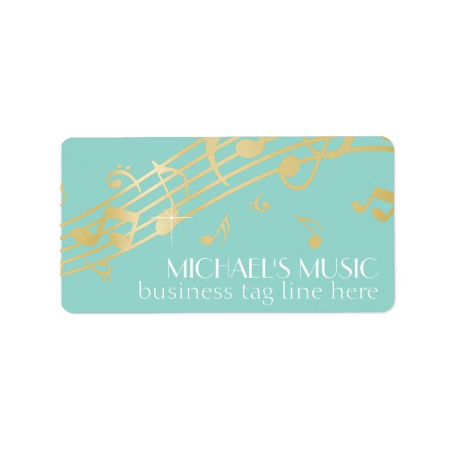 Étiquette Notes musicales d'affaires de la musique moderne d (Devant)