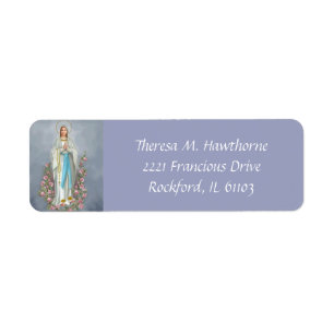 Étiquette Notre Madame des roses de Vierge Marie de chapelet