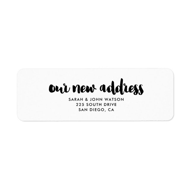 Étiquette Notre nouvelle adresse de retour mobile (Devant)