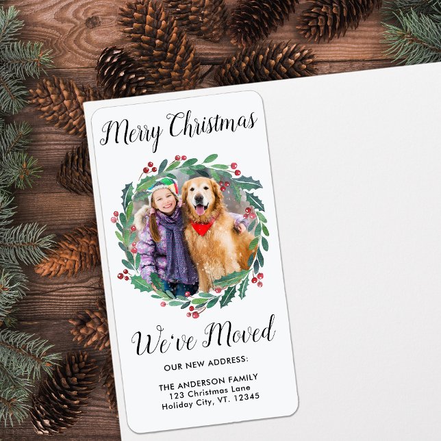 Étiquette Nous avons déménagé Nouvelle Maison Verdure Wreath (Créateur téléchargé)