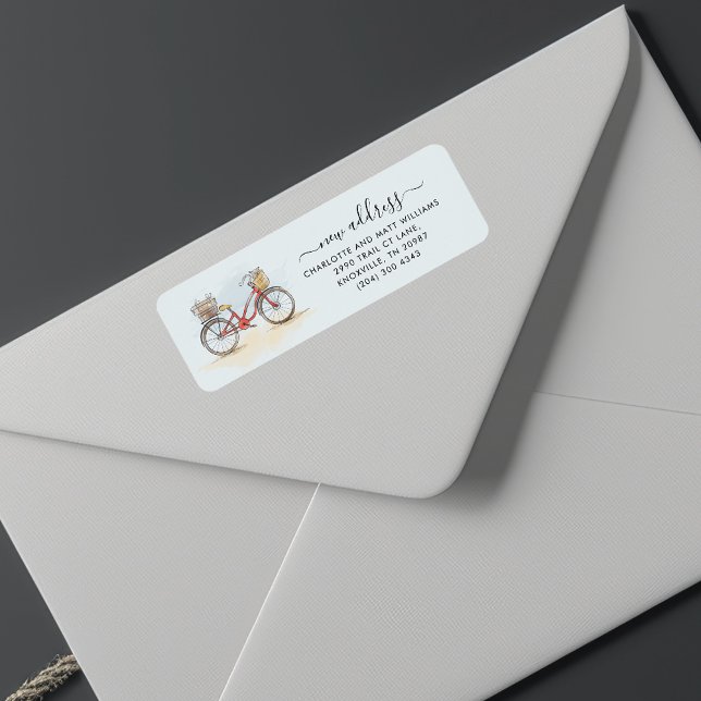 Étiquette Nous avons déplacé Boho Moving Faire-part Adresse  (We Moved Boho Moving Announcement Return Address Label)