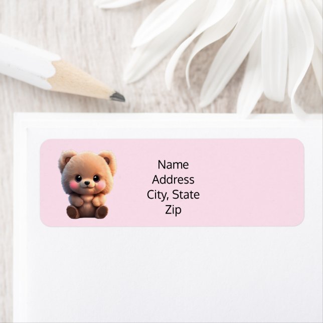 Étiquette Nous pouvons Bearly Wait Baby shower ours en peluc (En situation)