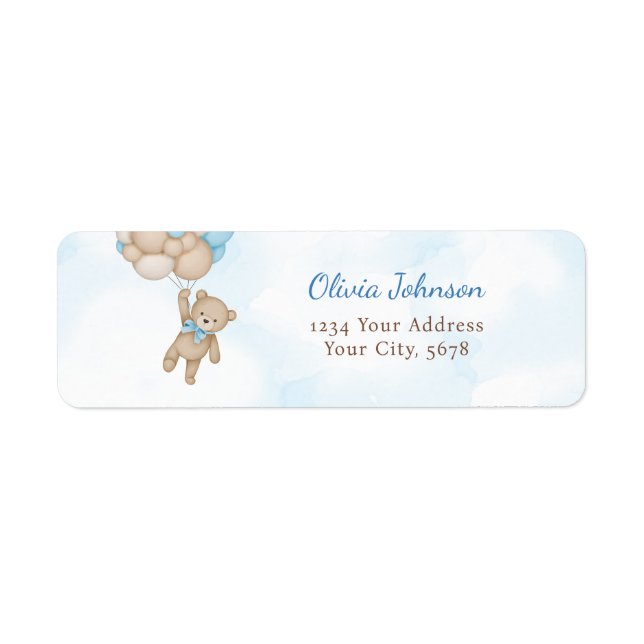 Étiquette Nous pouvons bloquer l'adresse du Baby shower d'at (Devant)