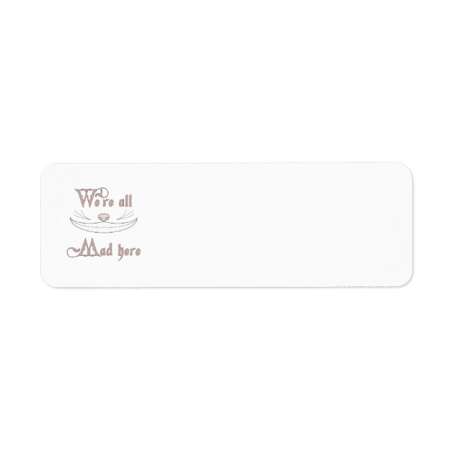 Étiquette Nous sommes tous fous ici (Devant)