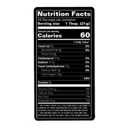 Étiquette Nouveau Honey - valeur nutritive Produit noir