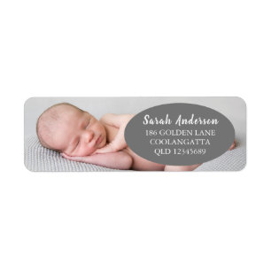 Étiquette Nouveau-né Baby Photo Retour Adresse