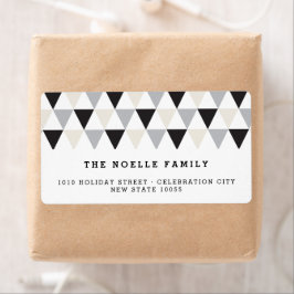 Étiquette Nouvel An Mod Triangles géométriques