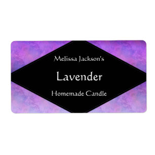 Étiquette Nuances de savon pourpre ou bougie