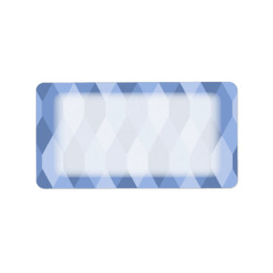 Étiquette Nuances losange de bleu et motif d'hexagone
