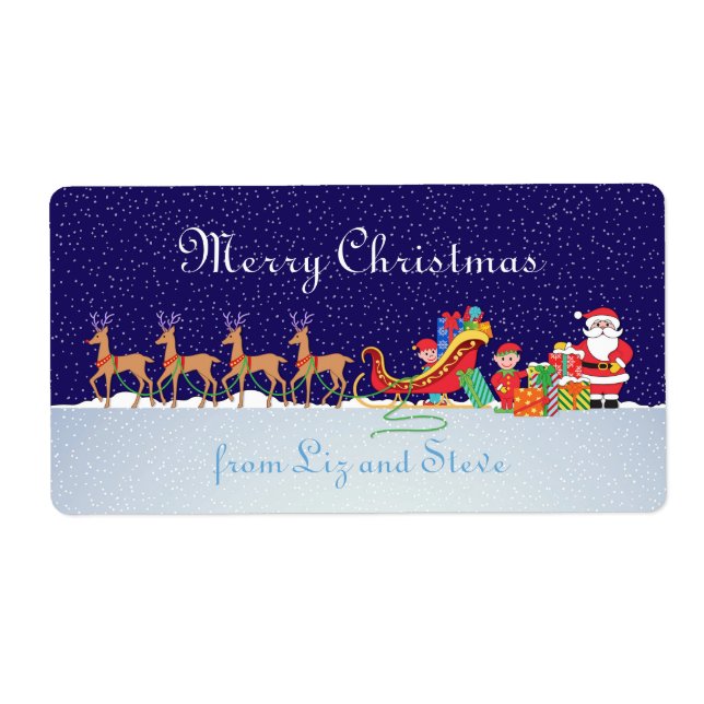 Étiquette Nuit avant Noël (Devant)