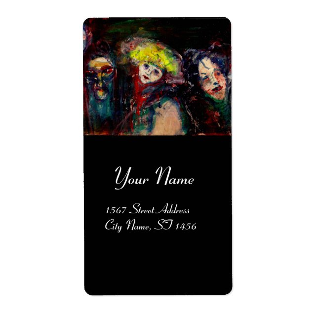 Étiquette NUIT DE CARNAVAL À VENISE Mascarade Vénitienne Mas (Devant)