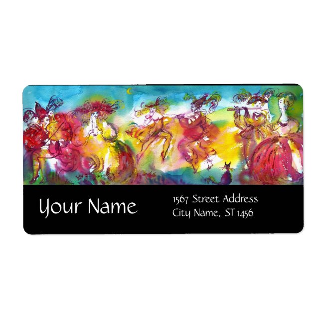 Étiquette NUIT DU CARNAVAL / Mascarade vénitienne, Musique d (Devant)