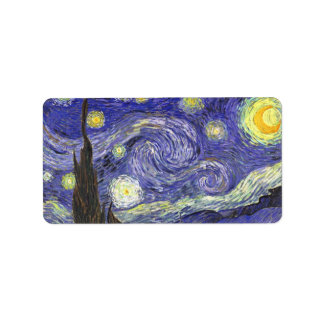 Étiquette Nuit étoilée par Vincent van Gogh