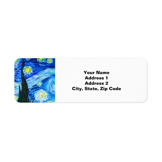 Étiquette Nuit Van Gogh Starry (Devant)