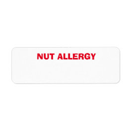 Étiquette Nut Allergie inquiétude santé, état