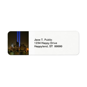 Étiquette NYC Skyline : WTC 9/11 Hommage À La Lumière 2013 #