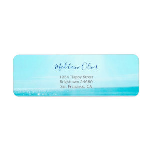 Étiquette Ocean Sea Travel Blue Modern Professional
