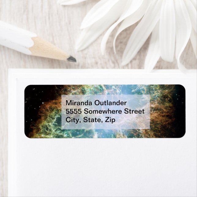 Étiquette OEil du crabe Nebula, ZGOS, Adresse (En situation)