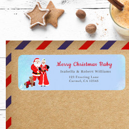Étiquette Oh Baby Père Noël & Mme Claus Adresse du Baby show