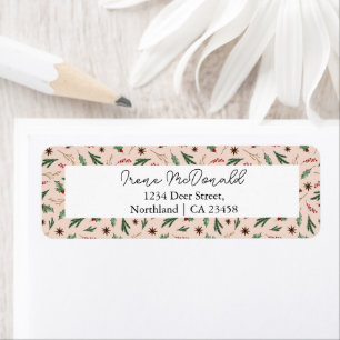 Étiquette Oh Deer Winter Greenery Cream Adresse de retour