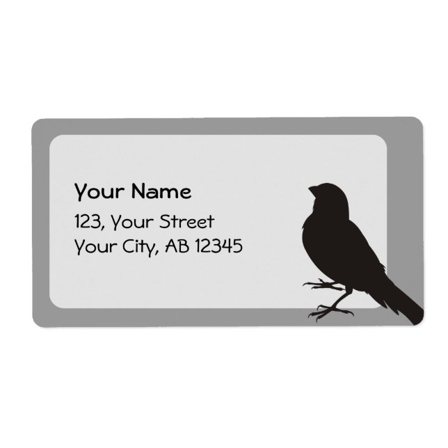 Étiquette Oiseau canarien permanent (Devant)