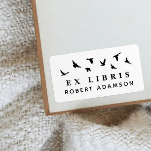 Étiquette Oiseaux personnalisés Bibliothèque personnelle Ex 