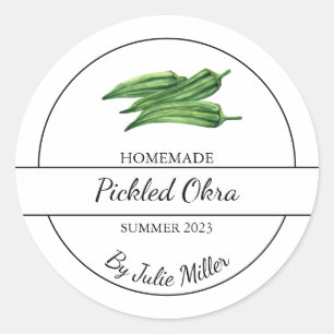 Étiquette Okra simple fait maison