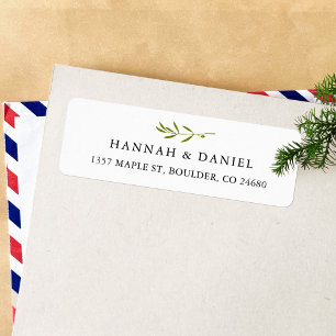 Étiquette Olive Branch Return Address Label