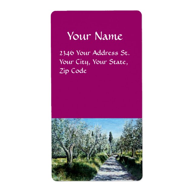 ÉTIQUETTE OLIVIERS EN RIMAGGIO (Devant)