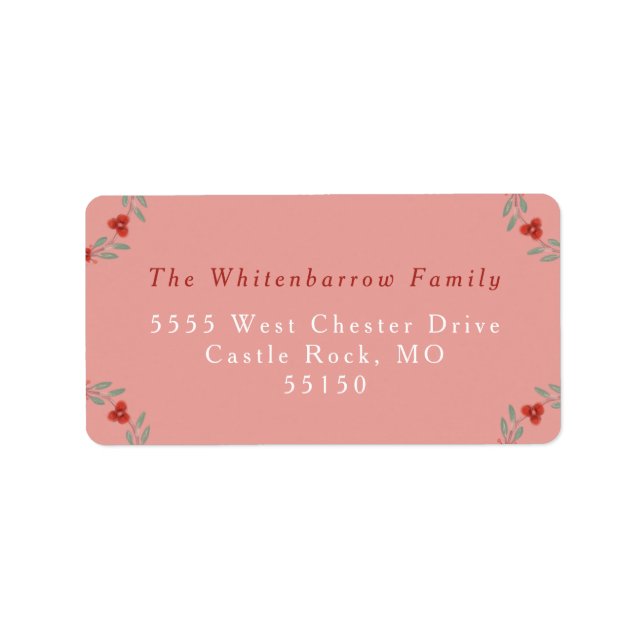 Étiquette 'Om For The Holidays' Yoga and Wreath (Devant)