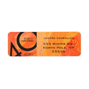 Étiquette Orange 40 Anniversaire de la Décennie