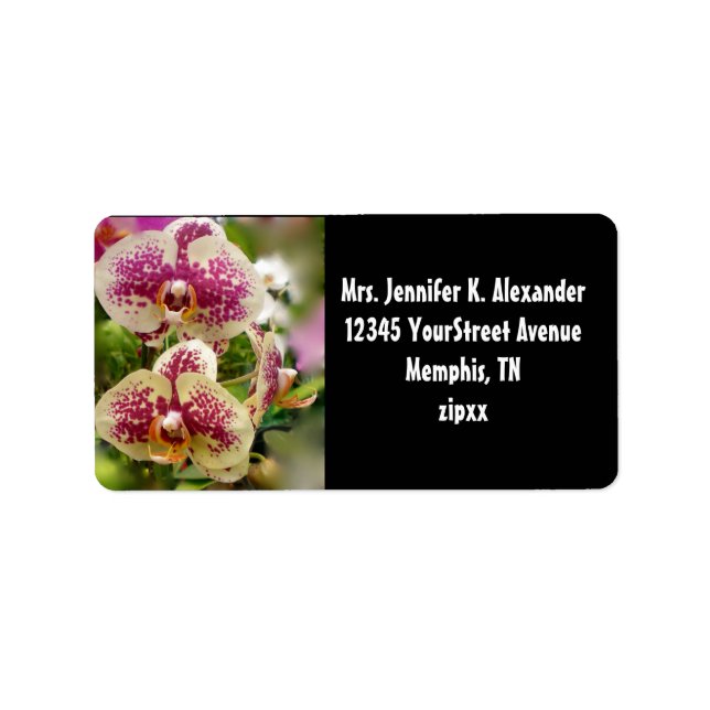 Étiquette Orchidées tropicales (Devant)