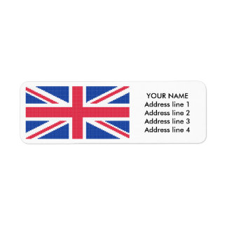 Étiquette Original cross-stitch design Union Jack