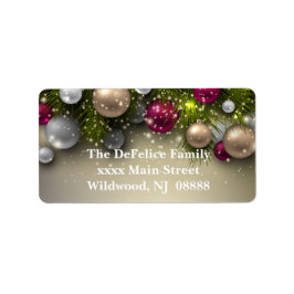 Étiquette Ornements de Noël - Multi